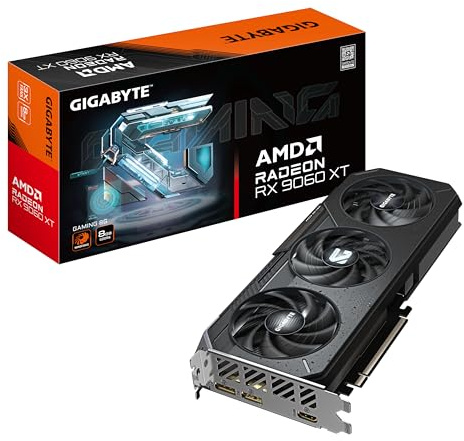 Gigabyte Radeon RX 9060 XT Gaming 8G Grafikkarte - 8GB GDDR6, 128bit, PCI-E 5.0, 3130 MHz Kerntakt, 2 x DisplayPort, 1 x HDMI, GV-R9060XTGAMING-8GD
