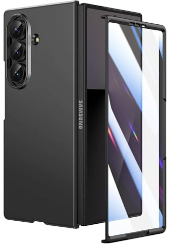 Doeshine for Samsung Galaxy Z Fold 7 Case Ultra Slim, Full Body Cover with Built-in Screen Protector, Thin Slim Fit Phone Case, Lightweight Skin-Friendly, Hard PC Protective Cover for Z Fold 7 (Black)