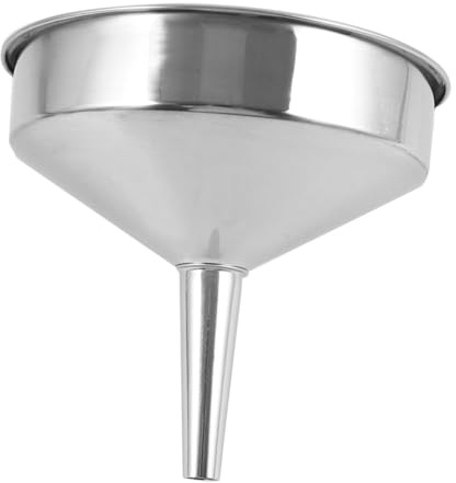 SOPOTUTU Embudo Grande De Acero Inoxidable Grueso Con Boca Ancha De 18 Cm, Embudo Para Aceite De Motor y Combustible, Reutilizable Para Automóviles y Transferencia Industrial