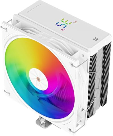 TR-Thermalright Assassin X 120R Digital ARGB White CPU Air Cooler with Digital Display Board Top Cover,High-performance CPU Cooling-4 Heat pipes Cooler for Intel LGA 1700/1851/115x,AM4/AM5