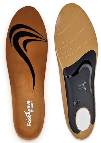 FootActive Balance | Plantillas ortopédicas delgadas (medianas) | Comodidad durante todo el día y alivio de la fascitis plantar para zapatos estrechos | Soporte de arco bajo para dolor de pies