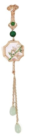 Spilla Con Motivi Asiatici Realizzata A Mano Lega Leggera Fiori Pruno Orchidee Crisantemo Accessorio Qipao Spilla Da Balia Ispirata All'arte Cinese Sul Retro