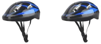 2 set barn cykelhjälm cykelhjälm för multisport skateboard rullskridskor svart blå, 29 x 20 x 13 cm