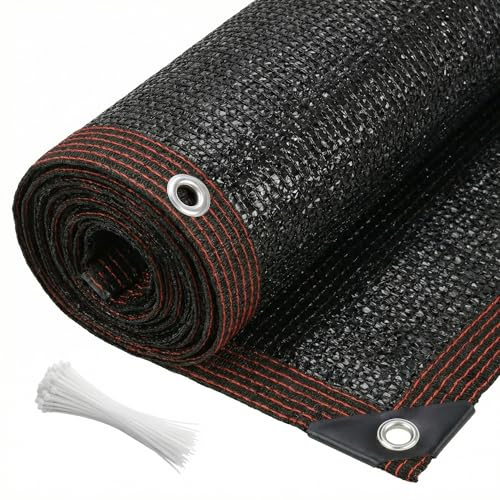 Otopone 2x5m Privacy Screen Garden, Garden Screening with Metal Grommets and Cable Ties, UV Resistant Fence Screening Net for Outdoor Patio Balcony Backyard（Black）