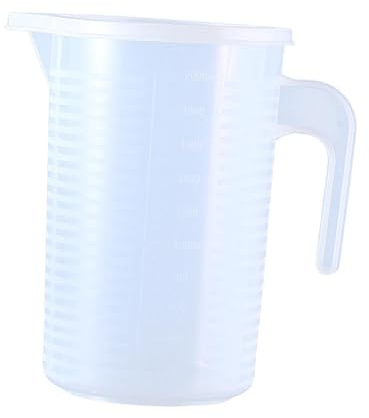 Qianly Misurino per Liquidi con Coperchio, Utensili Da Cucina per Olio, Liquidi, Cottura E Miscelazione, 2000 Ml