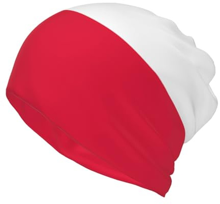 ZQYTGFDC Polish Flag Small Multifunctional Lightweight Beanies Hats Snug Fitting, Running Skull Cap Helmet Liner Sleep Caps Black