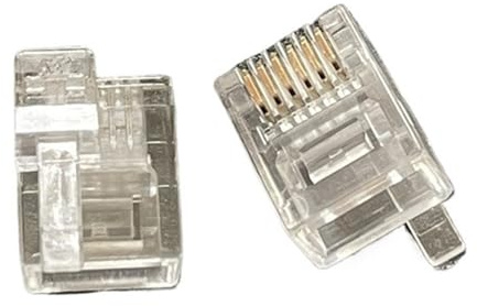 50/100PCS RJ11 RJ12 Connettore 6P6C Telefono Internet Pulsante Sinistro E Destro Spina del Cavo FAI DA TE EV3(Left,50 PCS)