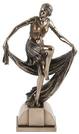 Art Deco Bronzed Figurine THE DANCER after D.H.Chiparus (59796)