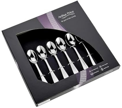 Arthur Price Classic Rattail Set of 6 Coffee Spoons