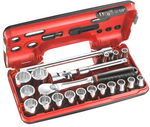 Facom Détection Box SLDBOX112.PG Ratchet Spanner Set 1/2 Inches 21 Pieces
