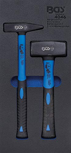 BGS 4046 - Insert de servante d'atelier 1/3 : Jeu de Massettes y marteaux de mécanicien - 2 pièces