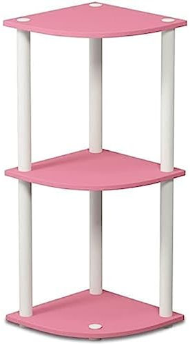 Furinno Mensola ad Angolo Pink/White 3 livelli