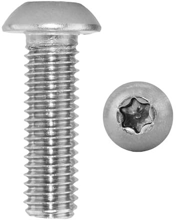 Linsenkopfschrauben M10 X 16 ISO 7380 mit Innensechsrund (ISR) Edelstahl A2 (10 Stück) - V2A Linsenschrauben Rundkopfschrauben Halbrundkopfschrauben