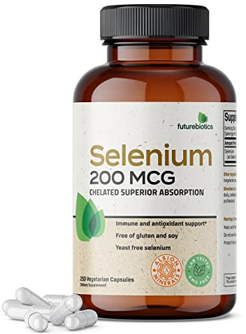 Futurebiotics Selenium 200 mcg - Selenium Amino Acid Complex - Essential Trace Mineral with Superior Absorption, Non GMO, 250 Capsules