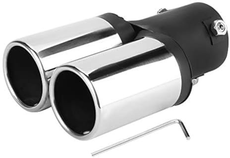 Auspuffrohr Doppelauspuffspitze Endrohr Edelstahl Universal Car Modified Doppelauspuffrohr Heckschalldämpfer Heckspitze