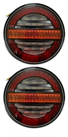 2X LED Rückleuchte 12V / 24V dynamischer Blinker rund Ø 140 mm