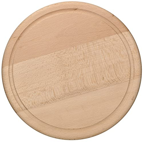 KOTARBAU® Rundes Schneidebrett ⌀ 25 cm Holzbrett zum Schneiden von Käse Brot Servieren von Speisen