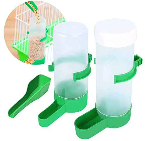 Jicyor 3PCS Abreuvoir Oiseaux Exterieur avec Anneau, Plastique Automatique Abreuvoir Mangeoires pour Oiseaux et Poules