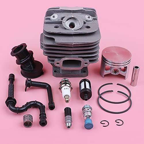 Kit de pistón de cilindro de 48mm for S MS360 036 034, línea de filtro de aceite combustible, válvula de descompresión del colector de admisión, pieza de repuesto for motosierra Herramientas eléctrica