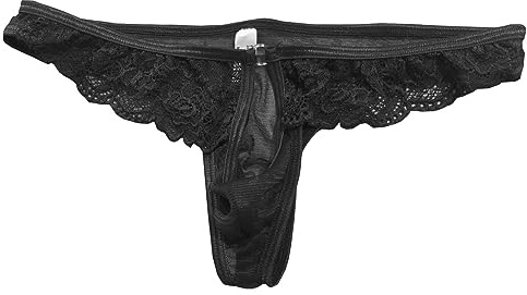 VemeFufu Strings Hombre Sexy Tanga Cordel Thong Underpant Ropa interior para Hombre Calzoncillos, 1 paquete A- negro, Talla única