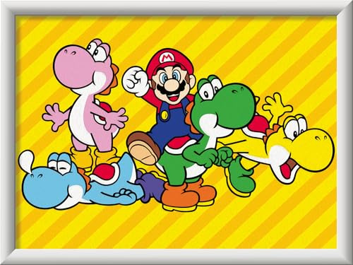 Ravensburger CreArt Super Mario - Malen nach Zahlen ab 9 Jahre | Nintendo Super Mario Malset mit Rahmen, Pinsel und Acrylfarben, Geschenk für Mädchen und Jungen