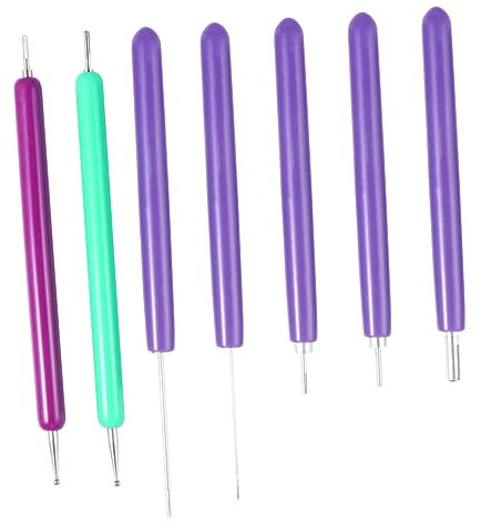 PLAFOPE Quilling-kunstwerkzeug-Set 7-teilig Quilling-Stift Roll-s-Schlitz-Werkzeug Zubehör Tragbar Bequem Zu Verwenden Zufällige Farbe