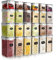 HEFTMAN Botes Cocina Almacenaje - Set de 24 Recipientes Herméticos para Alimentos, Almacenaje Cocina, Plástico Transparente - Incluye Etiquetas y Bolígrafo