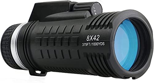 ZXXDSMYF Wasserdichtes Monokular-Teleskop 8x42, beschlagfreies Monokular-Zielfernrohr mit integriertem Kompass-Entfernungsmesser, für Vogelbeobachtung, Camping, Wandern