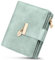 WACCET Portefeuille Femme Petit, Porte Monnaie Femme avec Blocage RFID en Cuir PU Grande Capacité avec 14 Slots de Carte et Poche à Fermeture Éclair Pièces Court Porte Feuille pour Femmes