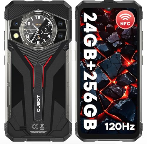 CUBOT Kingkong AX Rugged Smartphone Android 14,24GB+256GB/1TB-TF,Octa-core,5100mAh/33W,100MP+32MP Fotocamera,120Hz & 6.58” FHD/1.32 Schermo,Telefono Indistruttibile,IP68&69,4G Dual SIM/NFC/GPS/OTG