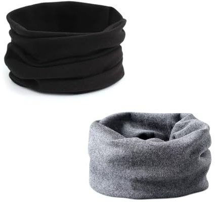 ENSTAB 2 sciarpe scaldacollo per bambini in cotone, per autunno e inverno, sciarpa, collo caldo per ragazza e ragazzo (Ragazzo-j)