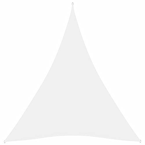 Xichuzi Sonnensegel, Sichtschutz Balkon, Balkon Sonnenschutz, Sonnenschutzsegel,Regenschutz Balkon, Seitenmarkise, Sichtschutz Terrasse, Oxford-Gewebe Dreieckig 4x5x5 m Weiß