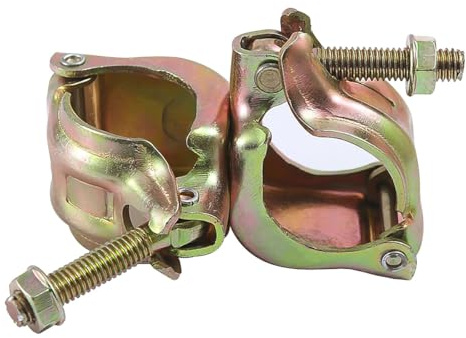 Hoite 2 pezzi Giunto girevole per ponteggi 48 x 48 mm con dado di serraggio Morsetto per ponteggi 90° per il fissaggio dell'asta di ancoraggio