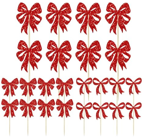 Kuchen- und Cupcake-Topper, klassisch, 24 Stück, Feiertags-Cupcake-Topper, für Zuhause, Veranstaltung, Familienfeier, Party, Tischveranstaltungen, Geburtstag, Festival, Cheer
