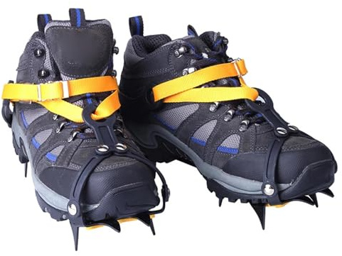 Steigeisen Schneegriffe Steigeisen Edelstahl Eisklampen Einstellbar for Wandern Klettern Angeln Joggen
