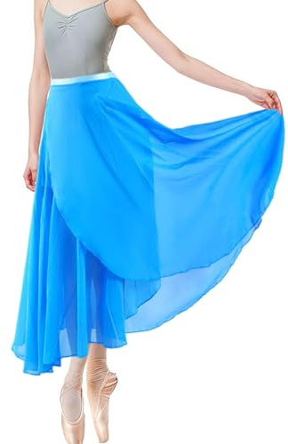 Baisdan Donne Lunghezza Chiffon Gonna Danza Classica Tango Moderno Sala da Ballo Gonna in Tulle