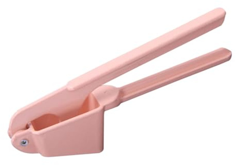 DOITOOL Multifunction Alloy Garlic Press Slicer Pink Kitchen Garlic Mincer Crusher Tool and Peeling Suitable for Home Cooking and Food Preparation