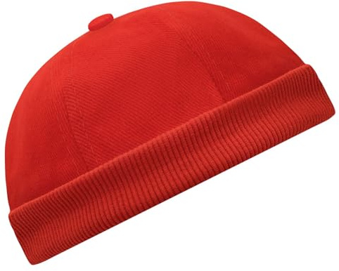 Roughtex Docker Cap Herren Baumwolle - Miki Hat ohne Schirm | verstellbar, Seemannsmütze Damen, Hafenmütze mit Strapback Verschluss, Rollrandmütze Vintage Streetwear Bikermütze Unisex