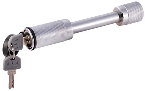 MaxxHaul 70050 Trailer Hitch Lock - Heavy Duty 5/8- Hitch Locking Receiver Pin With 2 Keys, Chrome