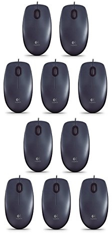 Ratón óptico USB con cable Logitech M90, color negro M90 Optische Maus