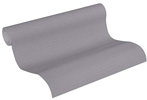 A.S. Création papier peint intissé Greenery papier peint uni 10,05 m x 0,53 m gris 372117 37211-7