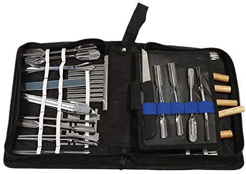 Set di Strumenti per Intaglio Culinario 46 Pezzi Set di Strumenti per Guarnire/Tagliare/Affettare Portatili per Alimenti a Base di Frutta