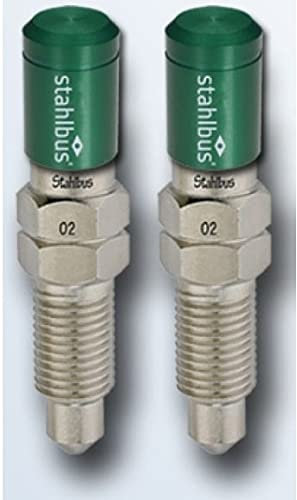 2X stahlbus Schnell-Entlüfterschraube Entlüftungsventil 3/8 Zoll-24UNFx16 + Alukappen Grün