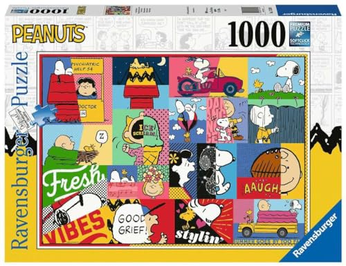 Ravensburger 17539 17539-Peanuts Momente-1000 Teile Snoopy Puzzle für Erwachsene und Kinder ab 14 Jahren, Yellow