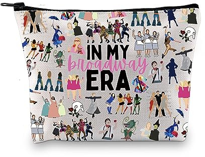 Broadway Sac de théâtre musical dans My Broadway Era Cadeau de théâtre musical West End Broadway Pochette à fermeture éclair Trousse de maquillage (Broadway Era Bag EU)