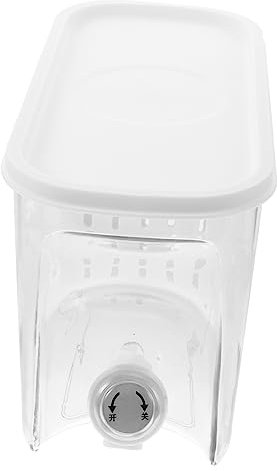 Dispenser per bevande in vetro freddo al rubinetto dispenser per bevande ghiacciate con rubinetto, succo, brocca per succhi, contenitore di stoccaggio accuratamente selezionato/465 (colore: bianco,