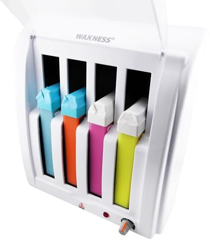 Waxness Cartridge Wax Warmer Kit – Professional Roll-On Heater with 4 Cartridges Included – Hair Removal Starter Set for Salon & Home Use