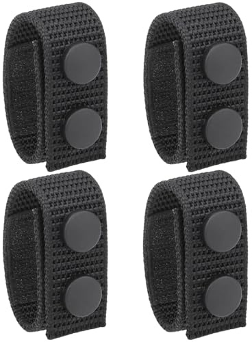 IHLOOTD Belt Keeper Polizei Gürtelschlaufe mit Druckknöpfen Gürtelschlaufen zum Annähen Taktischer Gürtel Zubehör Outdoor-Sportgürtel (6 Stück)