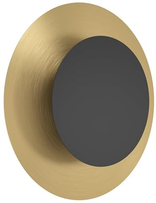 EGLO LED Wandlampe Tocina, Wandleuchte innen mit indirekter Beleuchtung | Wandbeleuchtung für Flur und Wohnzimmer, Metall in Schwarz und Messing-gebürstet, warmweiß