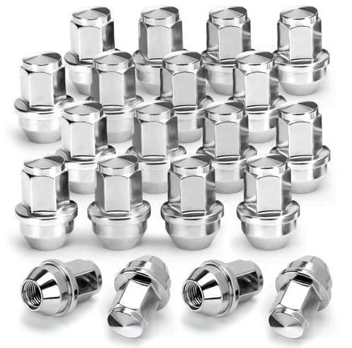M12 x 1.5 Wheel Nuts, Alloy Wheel Nut, 19mm Hex, 20Pcs, Compatible with New Ford Focus/Mondeo (2012-2025), Closed End Lug Nuts (Chrome), One-Piece Acorn Seat, Taper